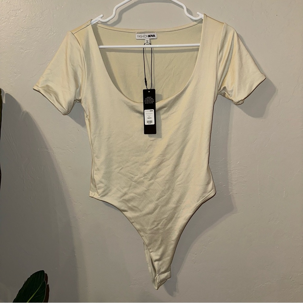 Fashion Nova Light Cream Bodysuit